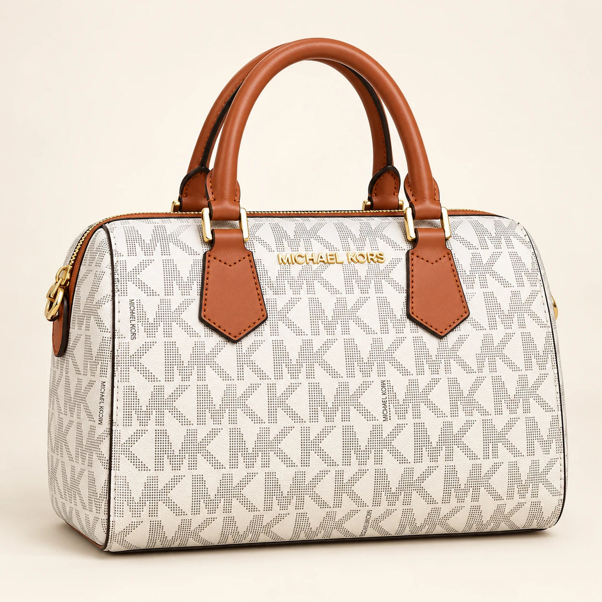 Michael Kors — Grand sac bowling monogramme — Ivoire
