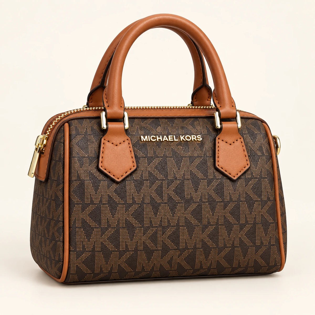Michael Kors — Mini sac bowling à motif — Brun