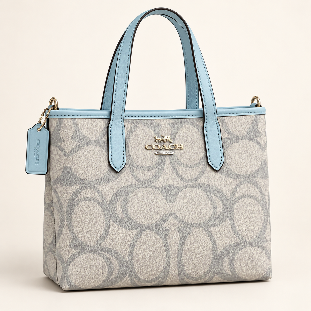 Coach Cabas monogramme — Bleu ciel vue du produit