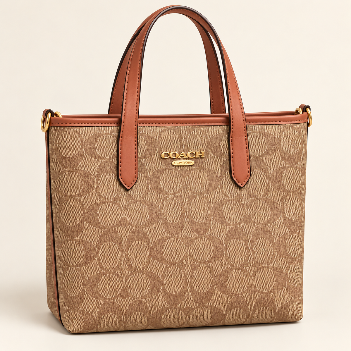 Coach Cabas monogramme — Beige rosé vue du produit
