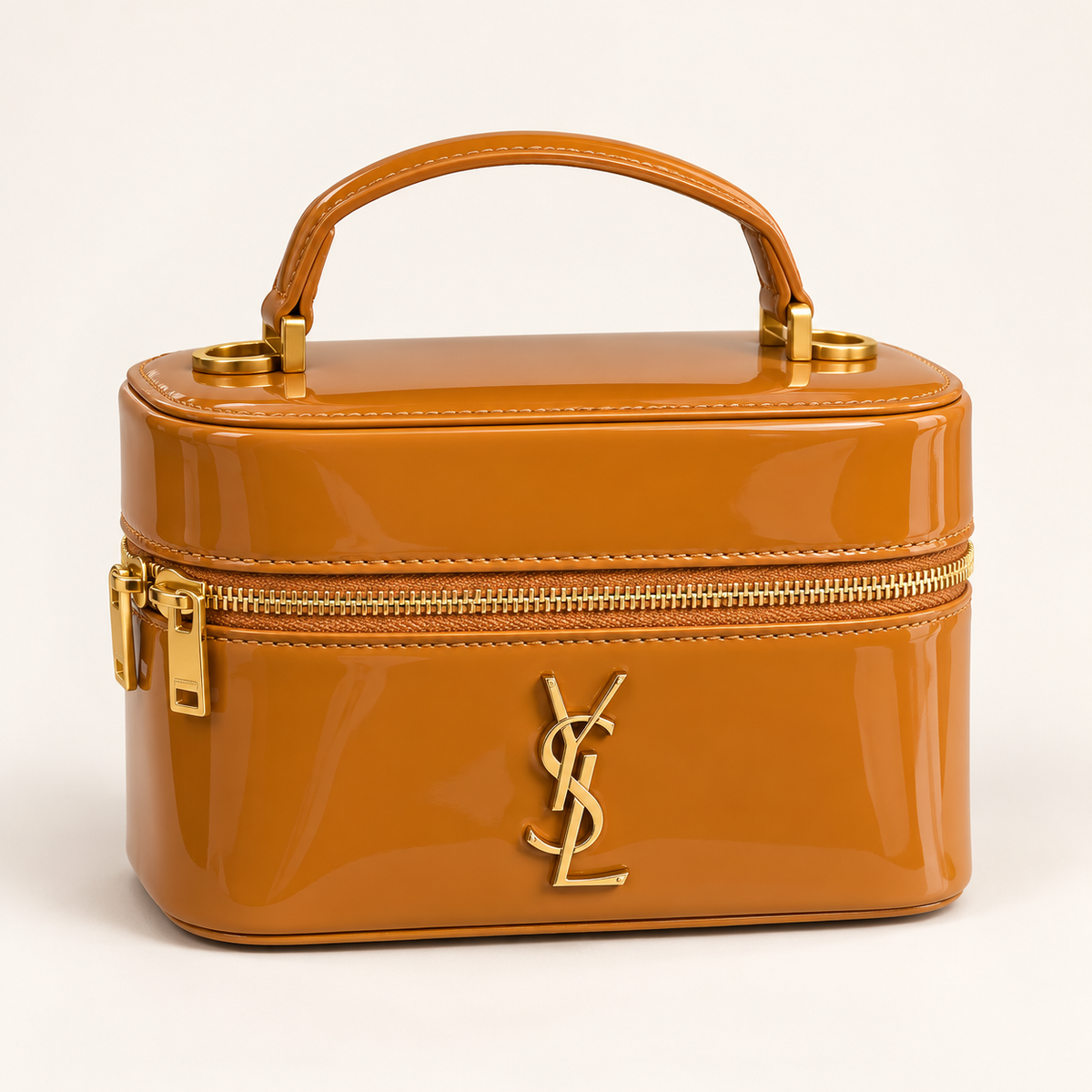 Saint Laurent Mini vanity verni — Caramel vue du produit