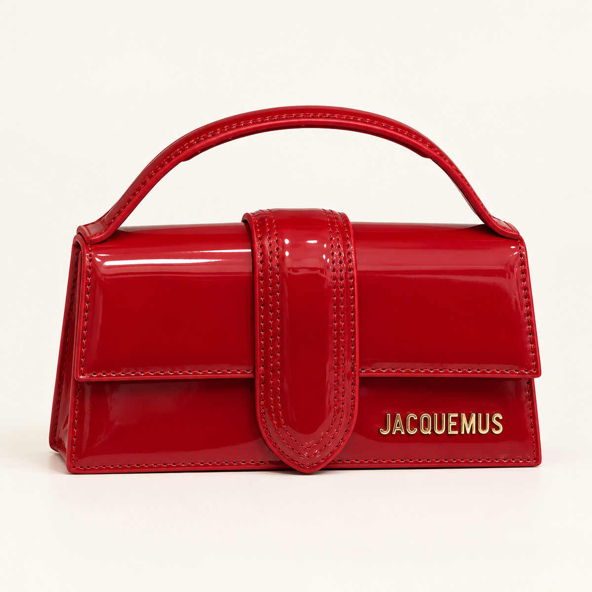 Jacquemus Mini sac verni à patte — Rouge vue du produit