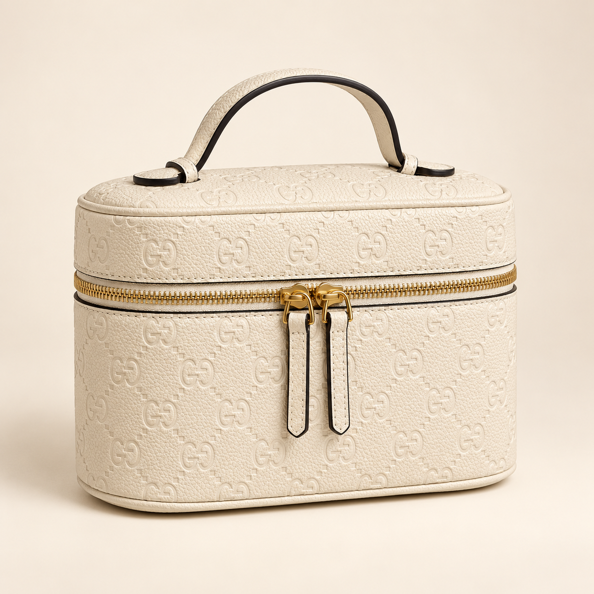 Gucci Mini vanity monogramme en relief — Ivoire vue du produit