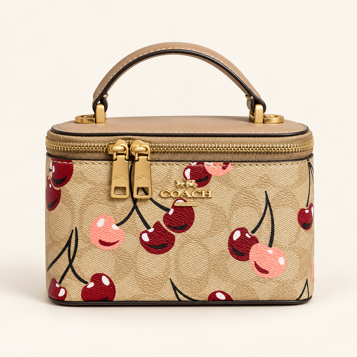 Coach Mini vanity cerises — Beige vue du produit