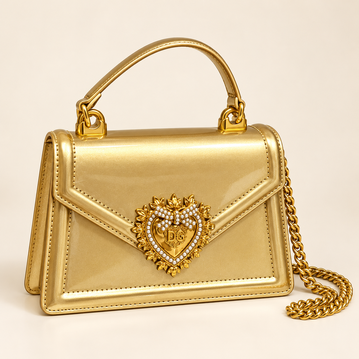 Dolce & Gabbana Sac à cœur — Doré vue du produit