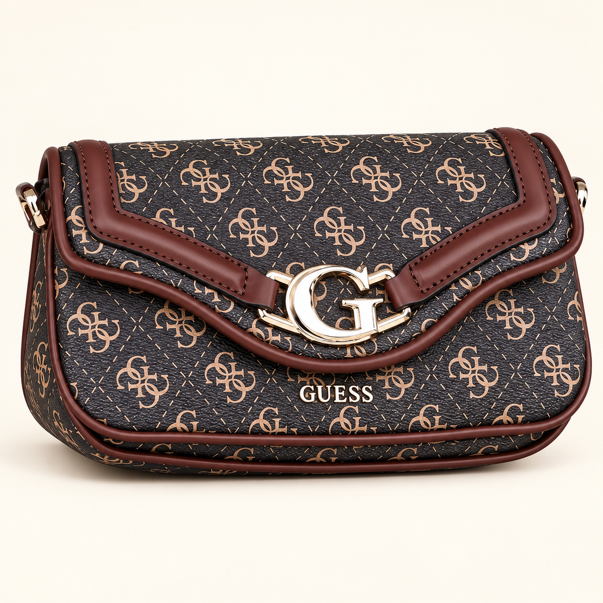 Sac à rabat et boucle G — Monogramme foncé — sac seul, visuel généré