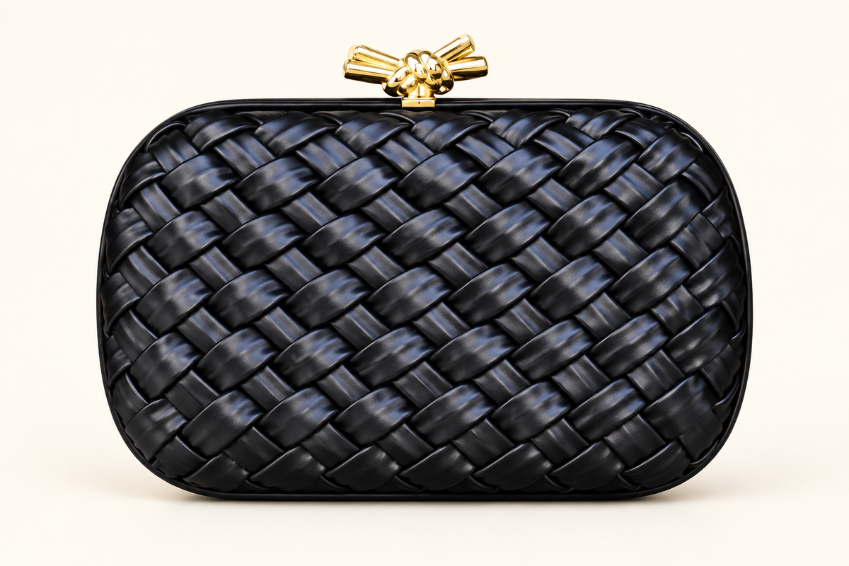 Pochette tressée — Noir — studio