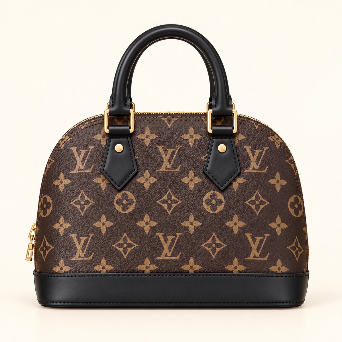 Sac dôme à motif — Monogramme et noir — studio