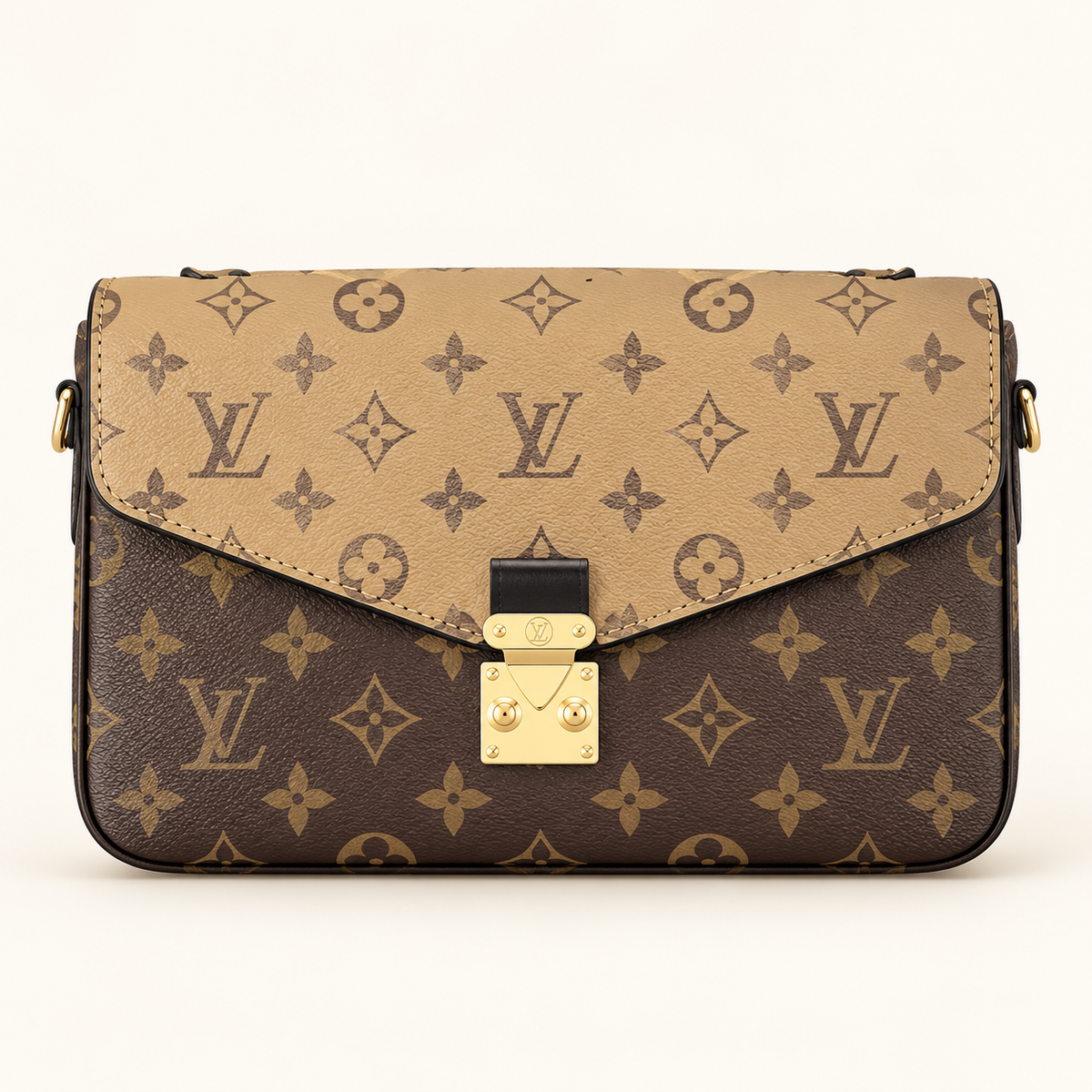Sac rabat enveloppe — Beige — image studio générée