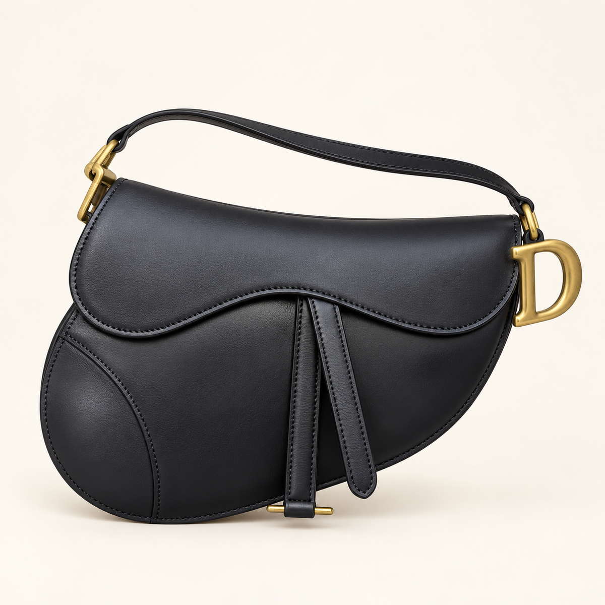 Sac selle — Noir — image studio générée
