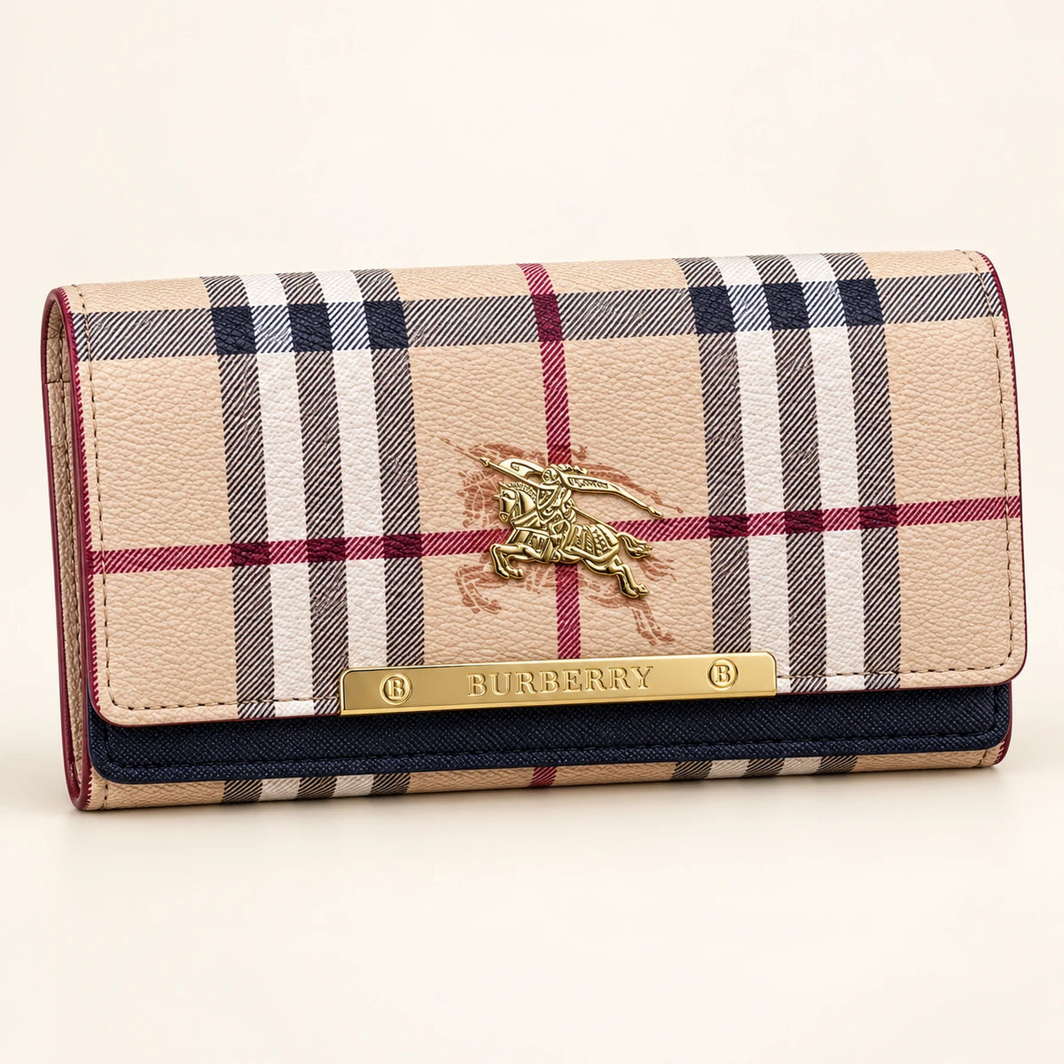 Burberry — Portefeuille long — Carreaux