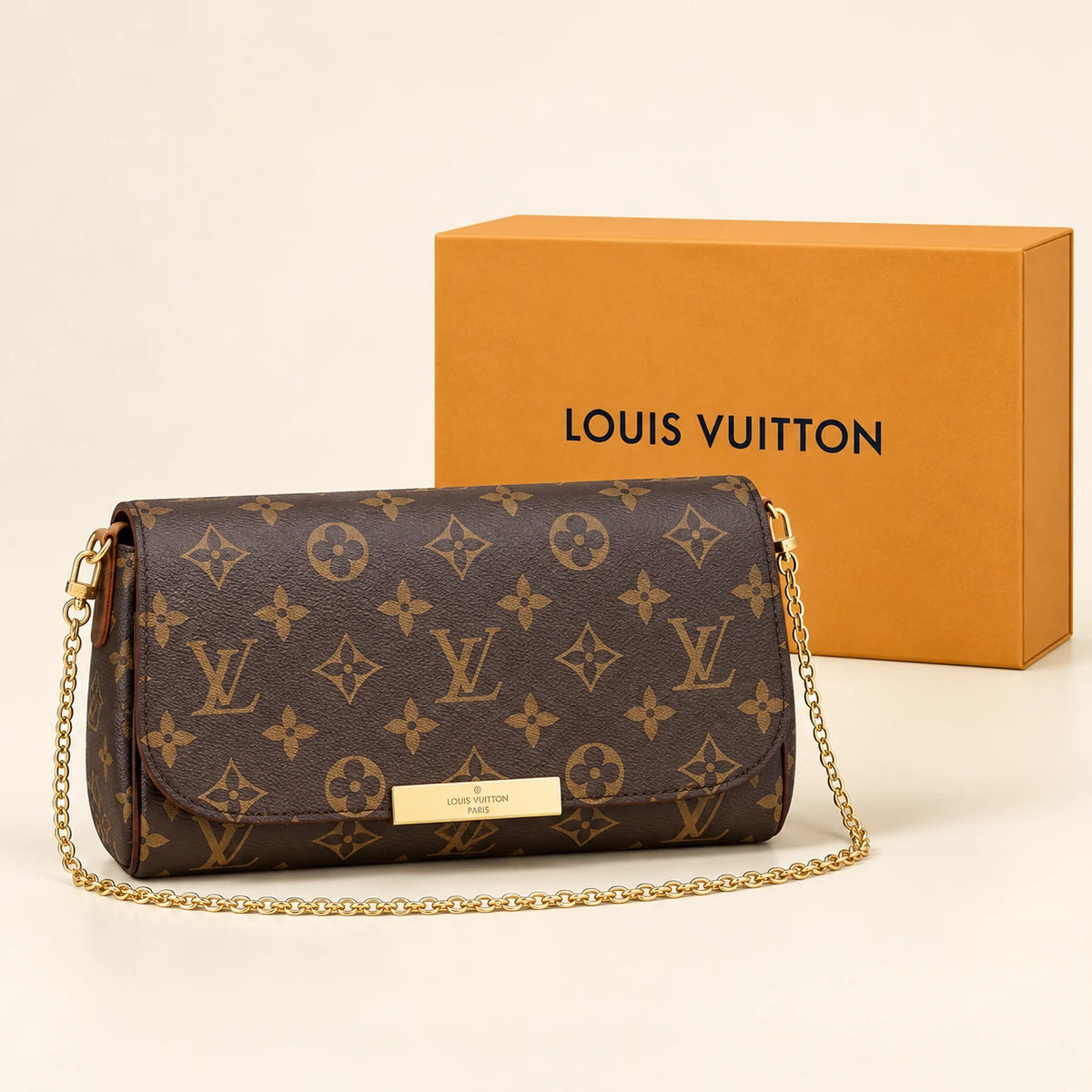 Louis Vuitton — Pochette monogramme rectangulaire avec boîte