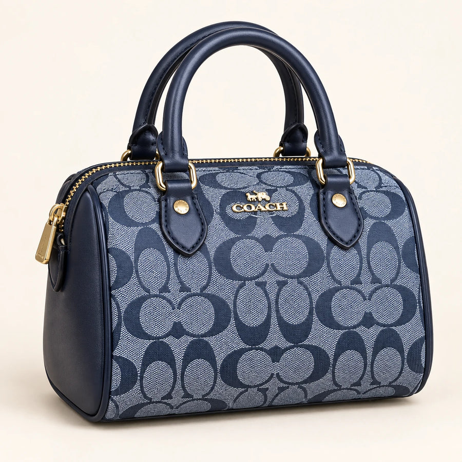 Coach — Sac bowling monogramme — Bleu