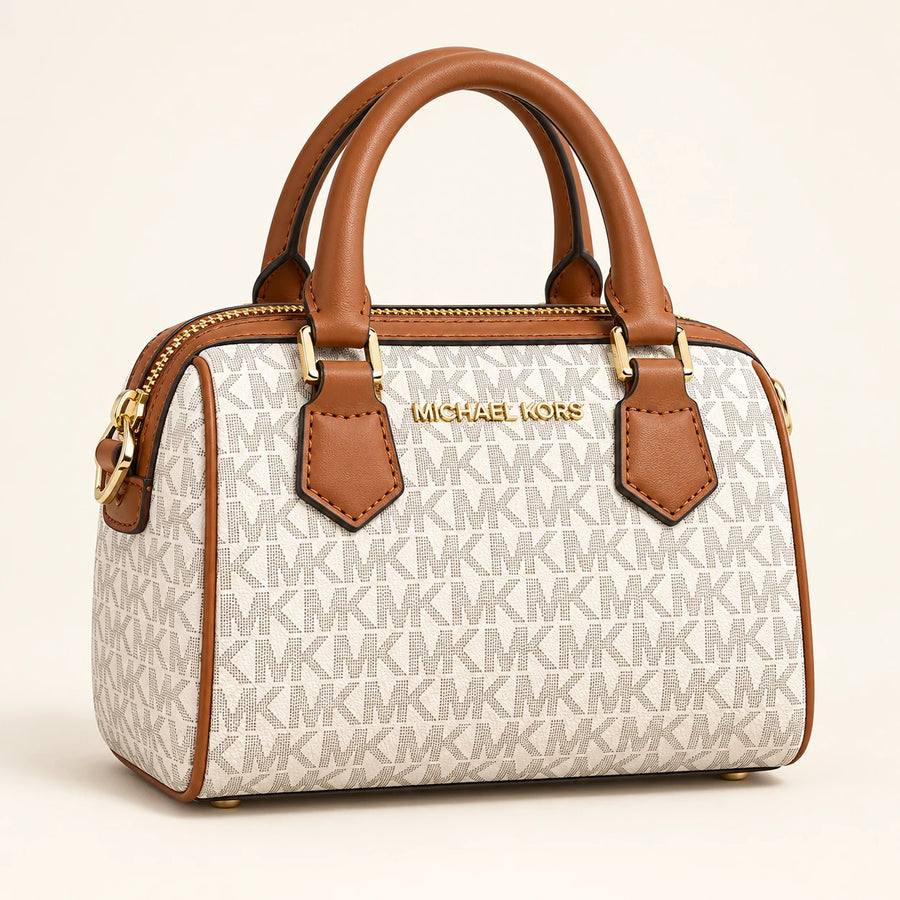 Michael Kors — Mini sac bowling à motif — Ivoire