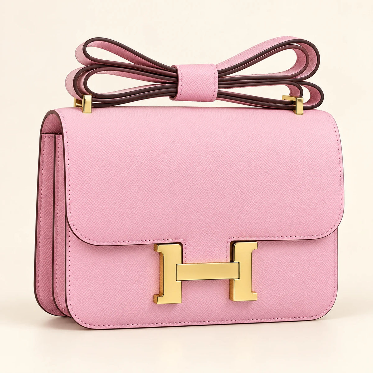 Hermès Sac à fermoir H — Rose