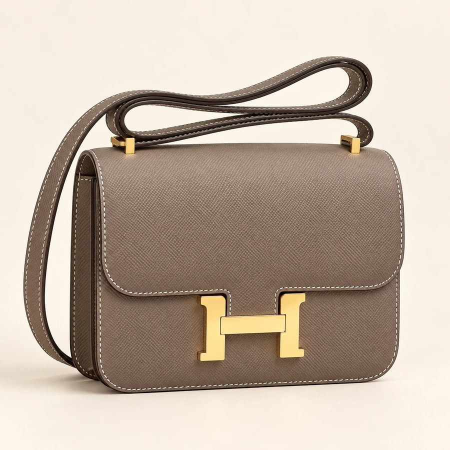 Sac à fermoir H — Taupe