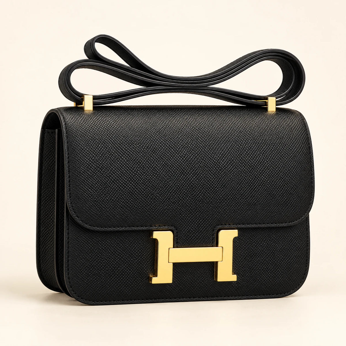 Hermès — Sac à fermoir H — Noir
