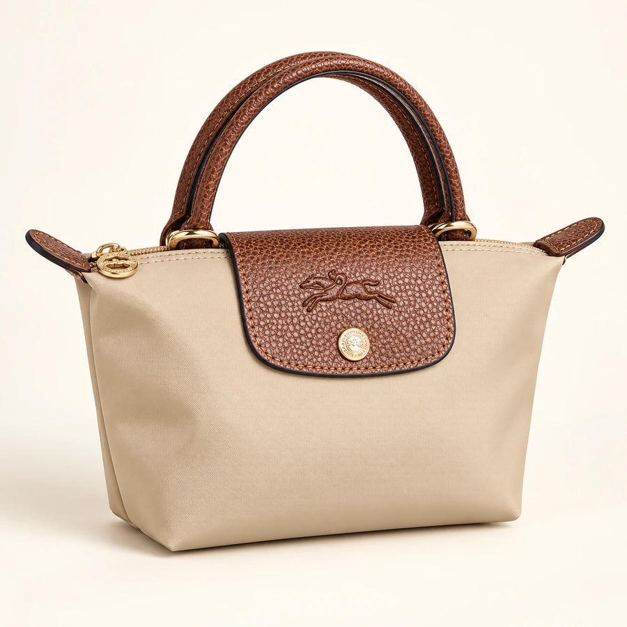 Longchamp — Mini sac souple à rabat — Ivoire