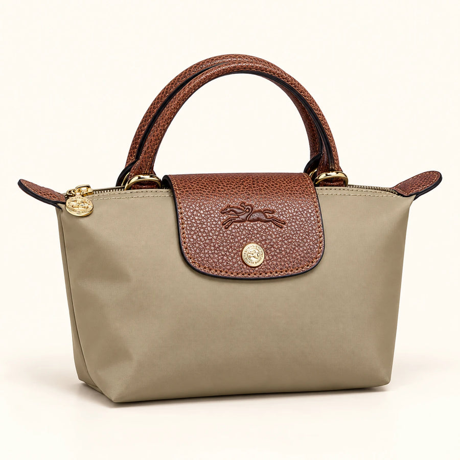 Longchamp — Mini sac souple à rabat — Kaki