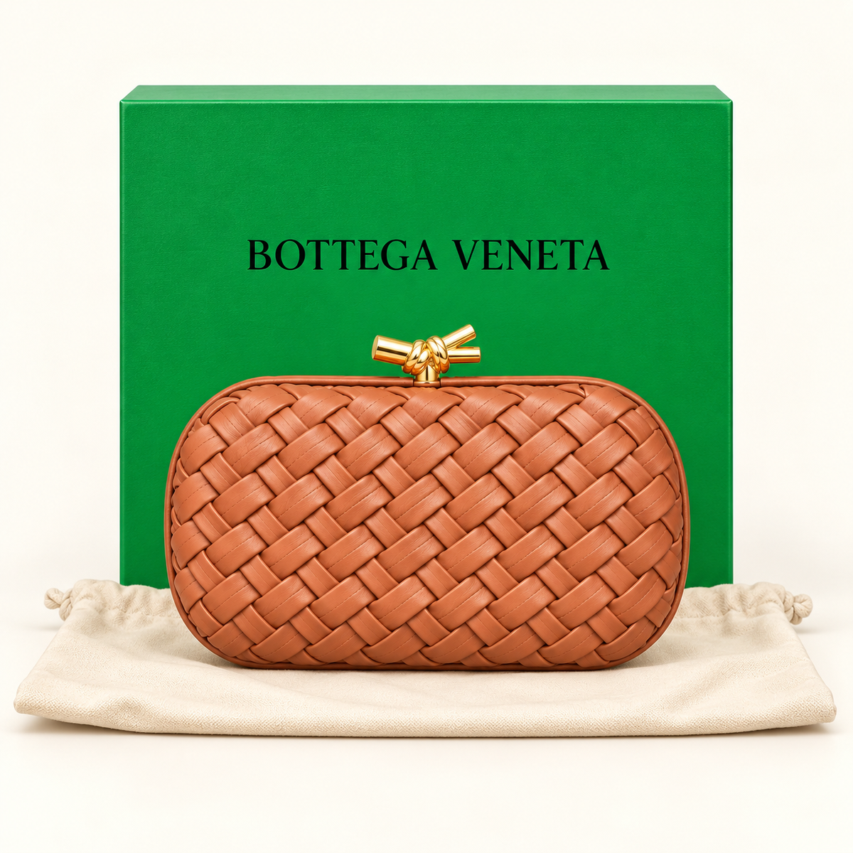 Pochette tressée avec boîte et housse