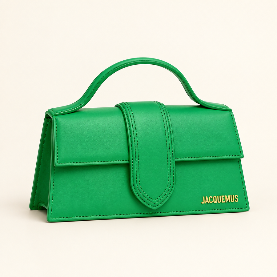 Mini sac poignée longue — Vert — image studio générée