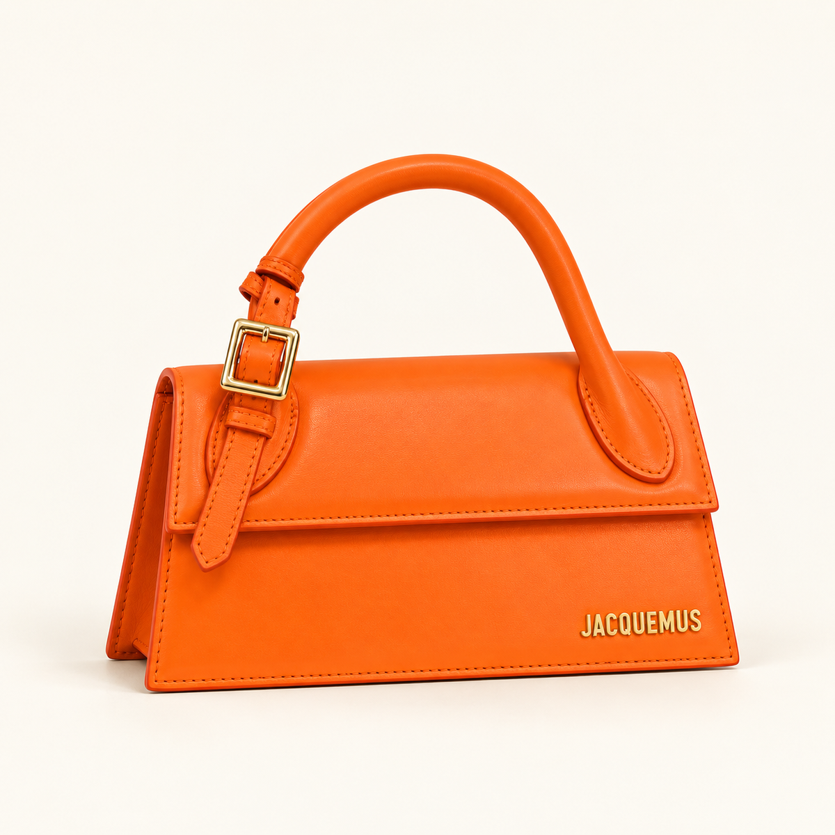 Mini sac trapèze à boucle — Orange — image studio générée