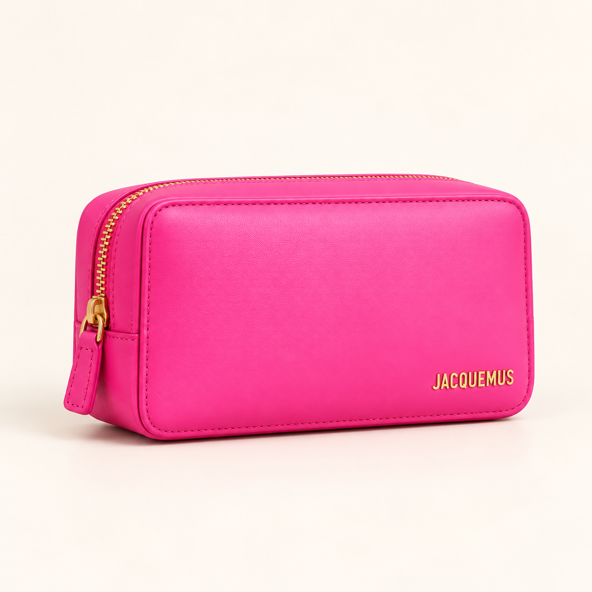 Sac rectangulaire zippé — Rose — image studio générée