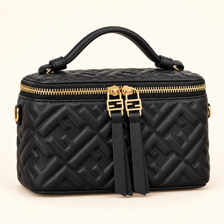 Fendi Mini vanity à relief — Noir vue du produit
