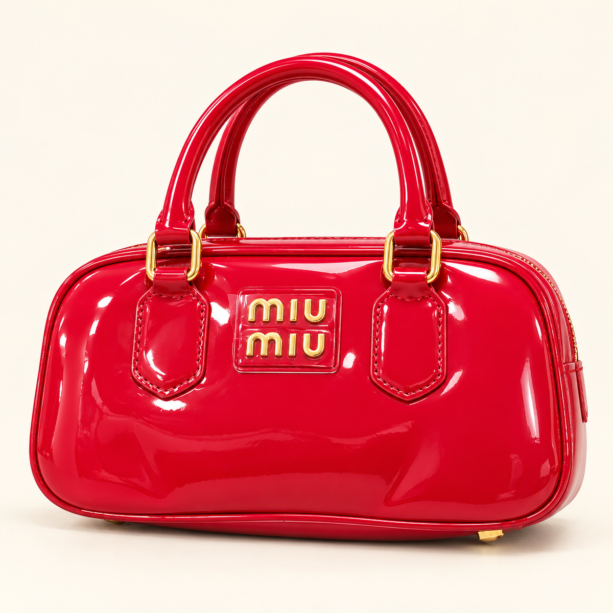 Miu Miu Mini sac verni — Rouge vue du produit