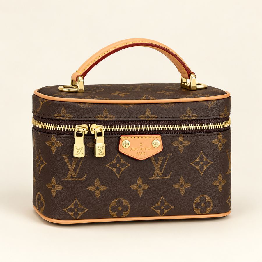 Louis Vuitton Mini vanity monogramme — Monogramme et naturel vue du produit