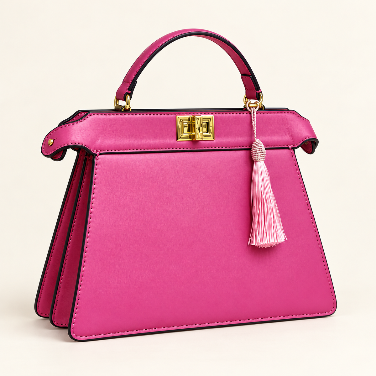 Fendi Sac trapèze à pompon — Fuchsia vue du produit
