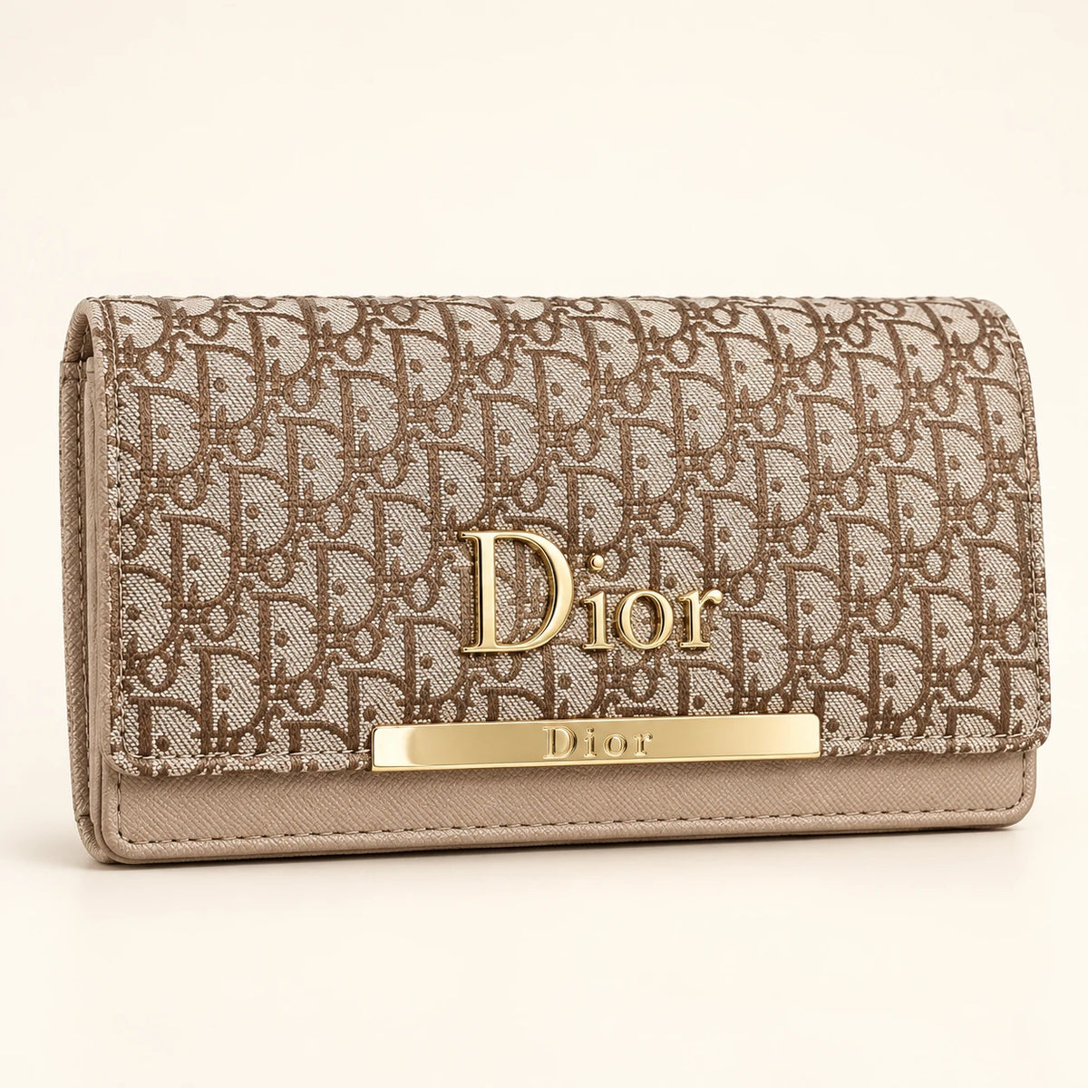 Portefeuille long — Monogramme clair