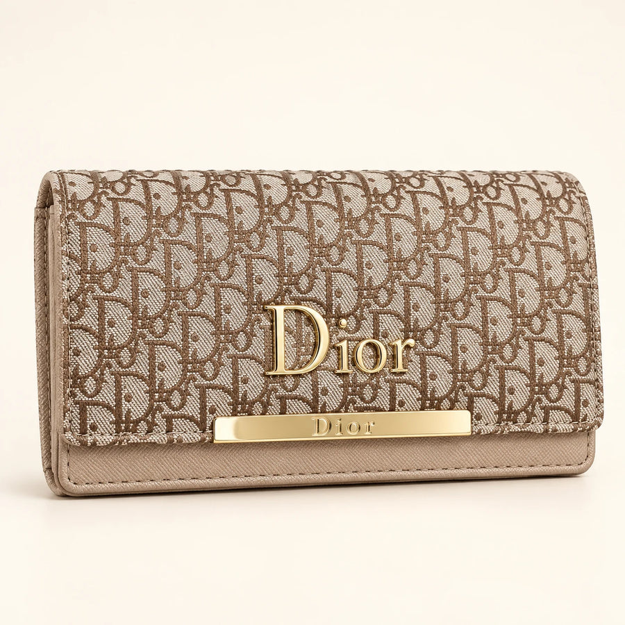 Portefeuille long — Monogramme clair