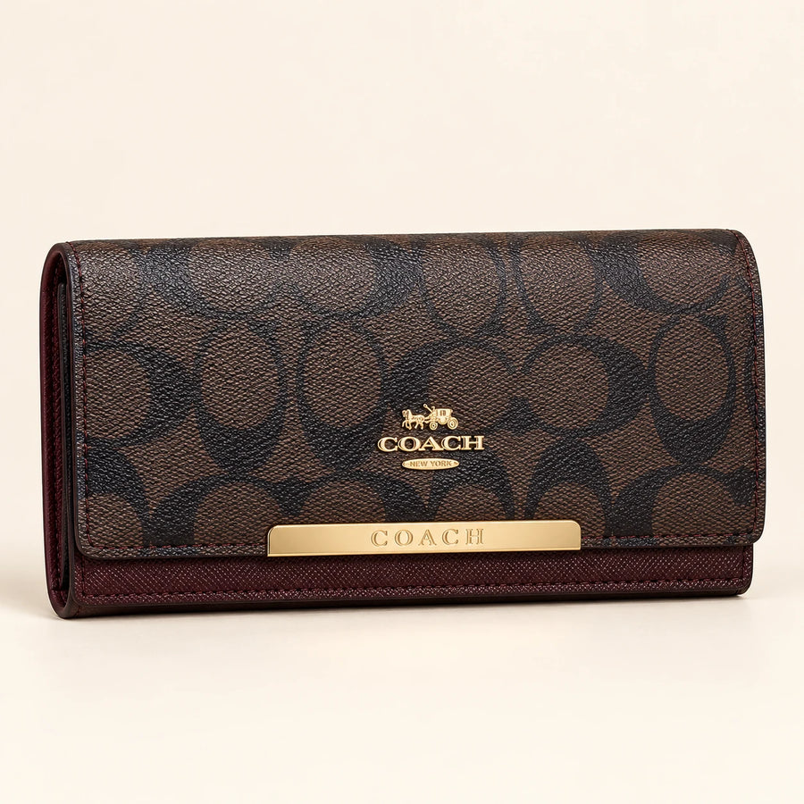 Portefeuille long — Monogramme foncé