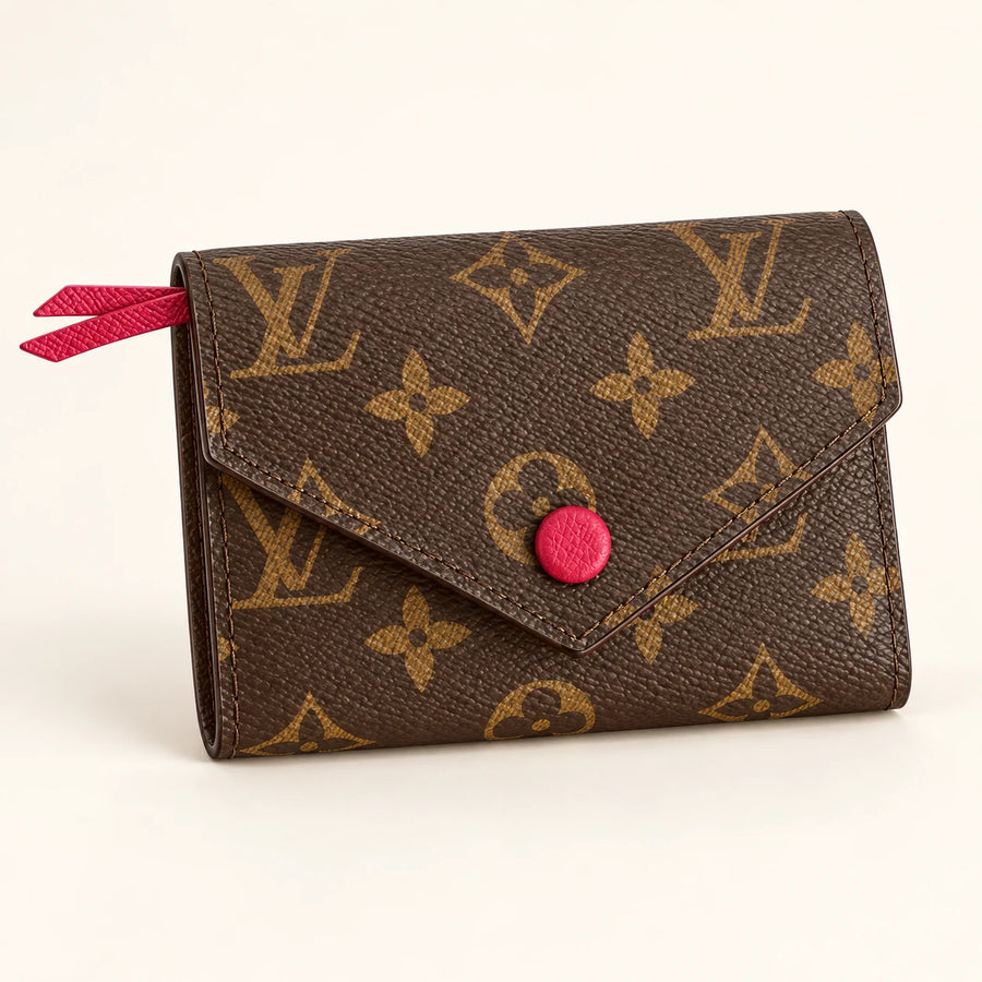 Portefeuille enveloppe — Monogramme et rouge