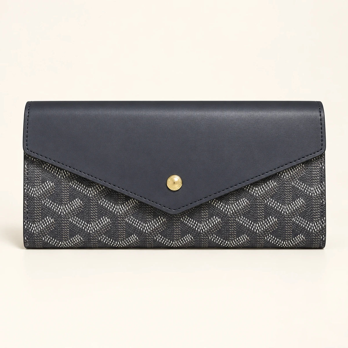 Portefeuille long à rabat — Anthracite