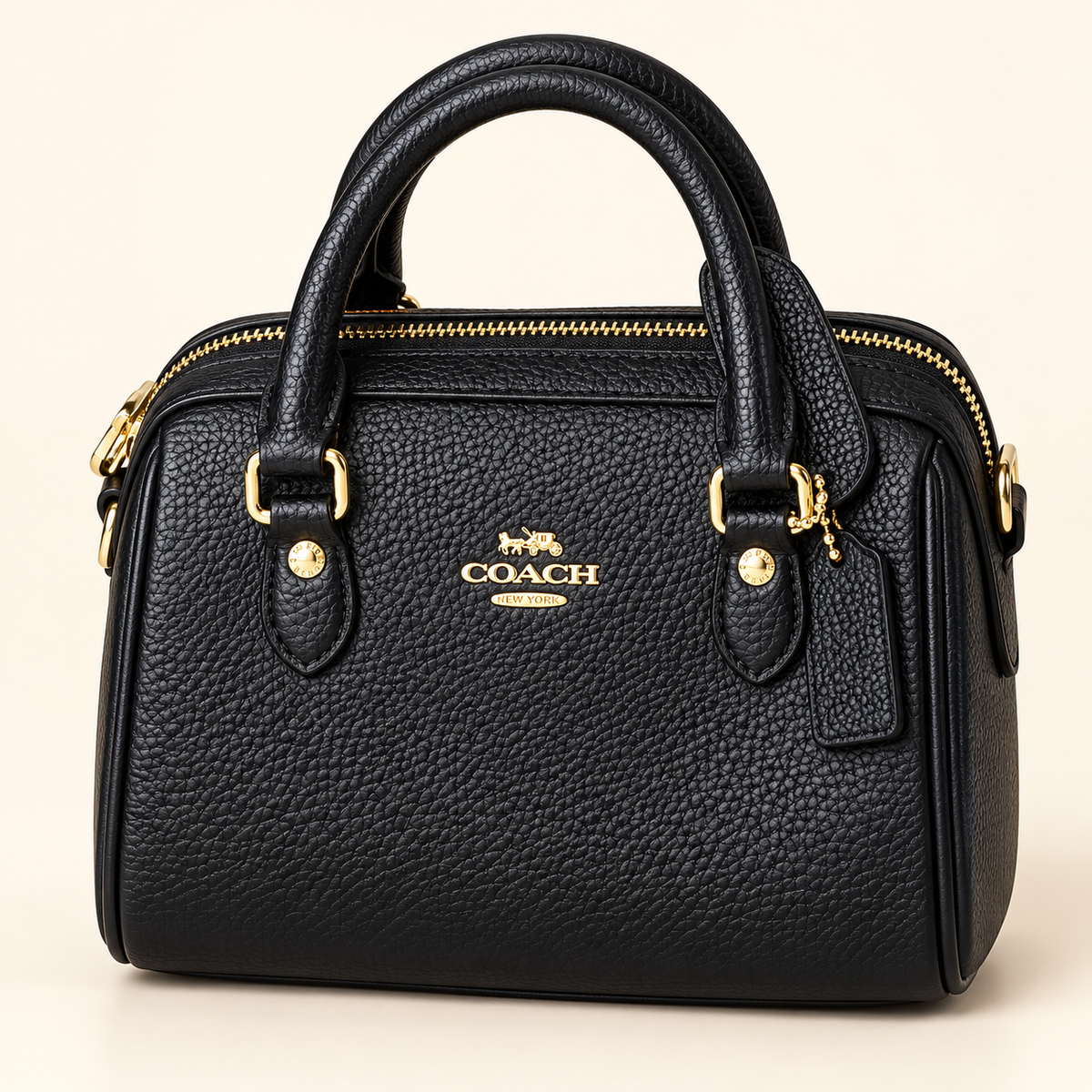 Mini sac à anses — Noir — sac seul, visuel généré