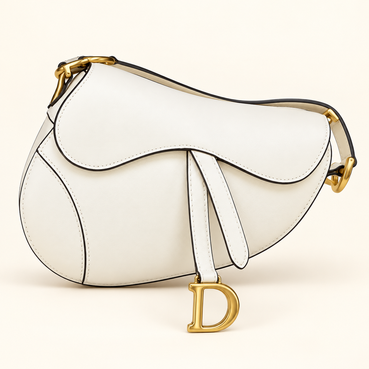 Sac selle — Blanc — studio