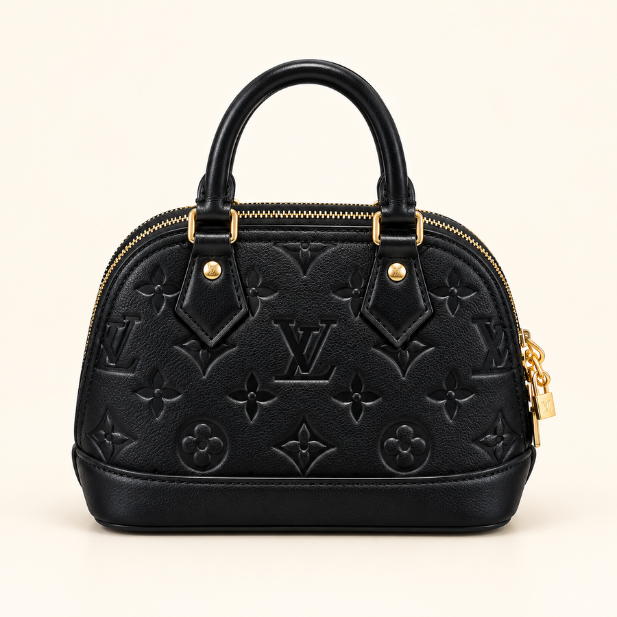 Sac dôme à motif — Noir en relief — studio