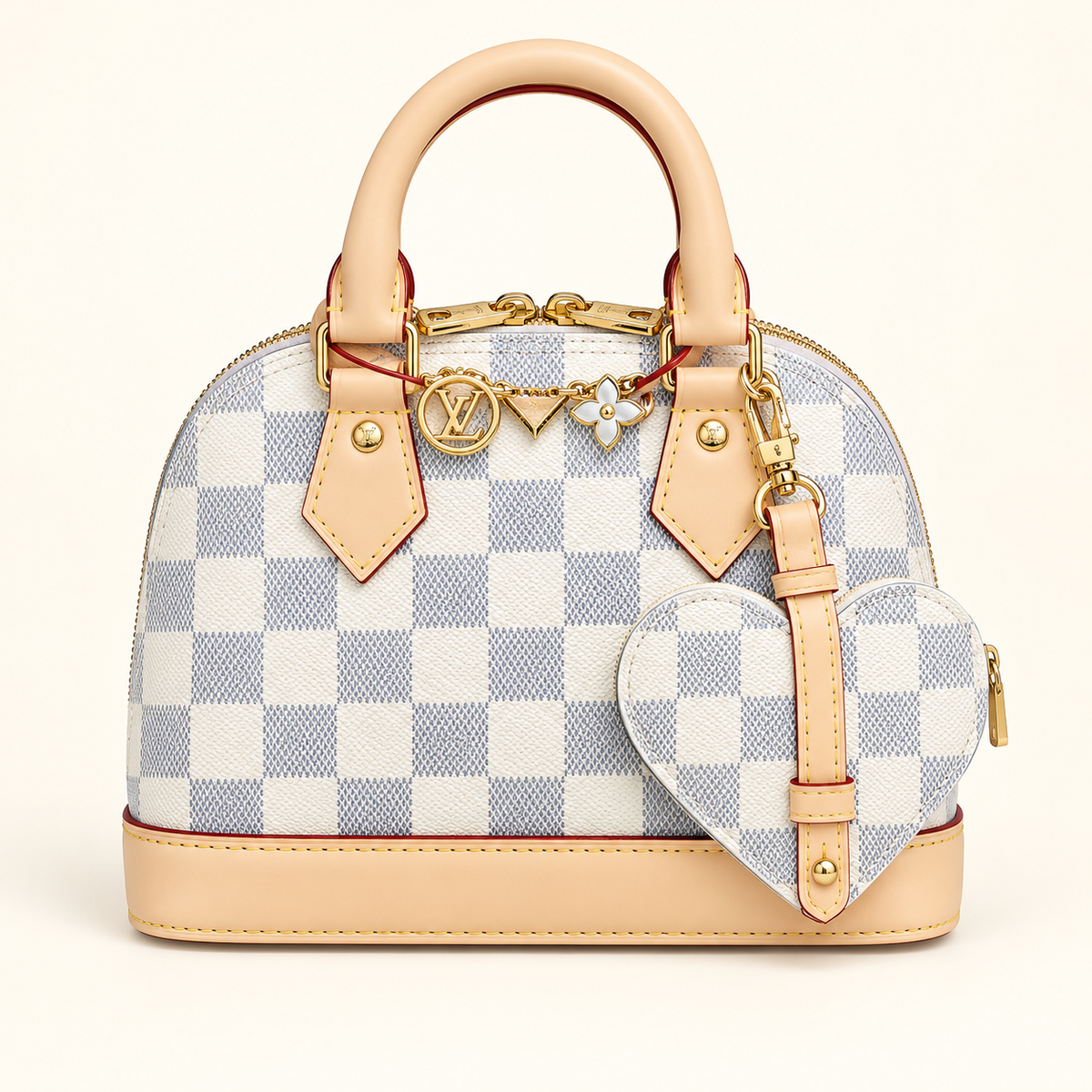 Sac dôme à motif — Damier clair — studio