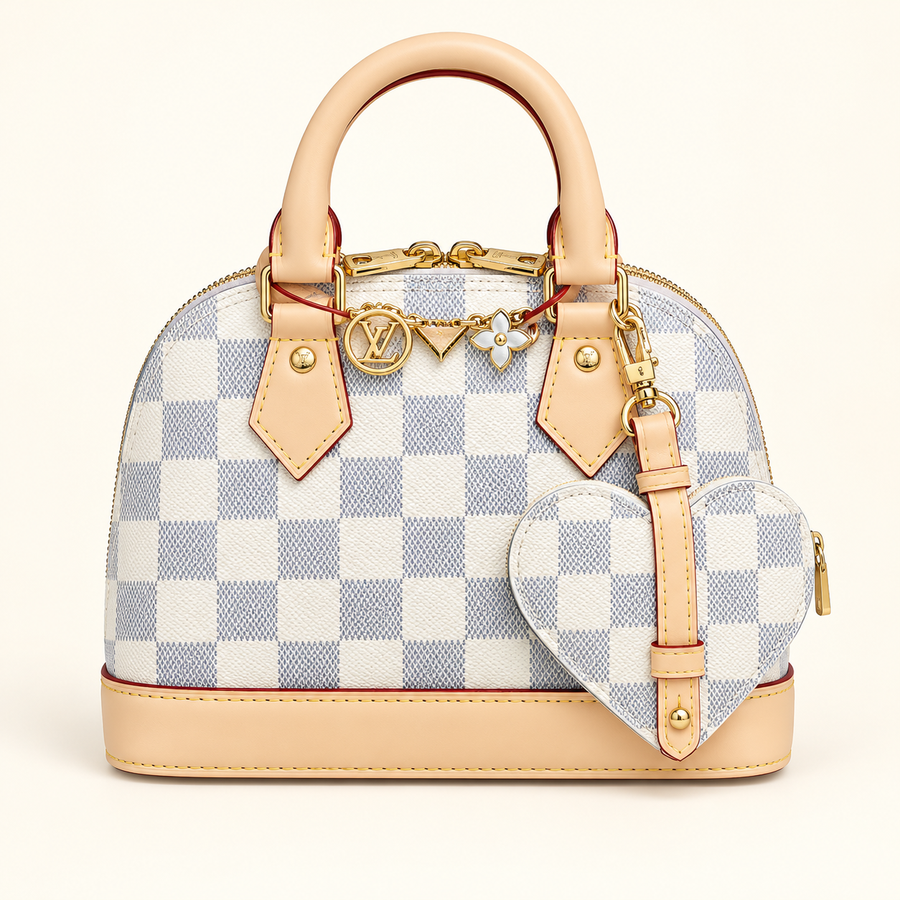 Sac dôme à motif — Damier clair — studio