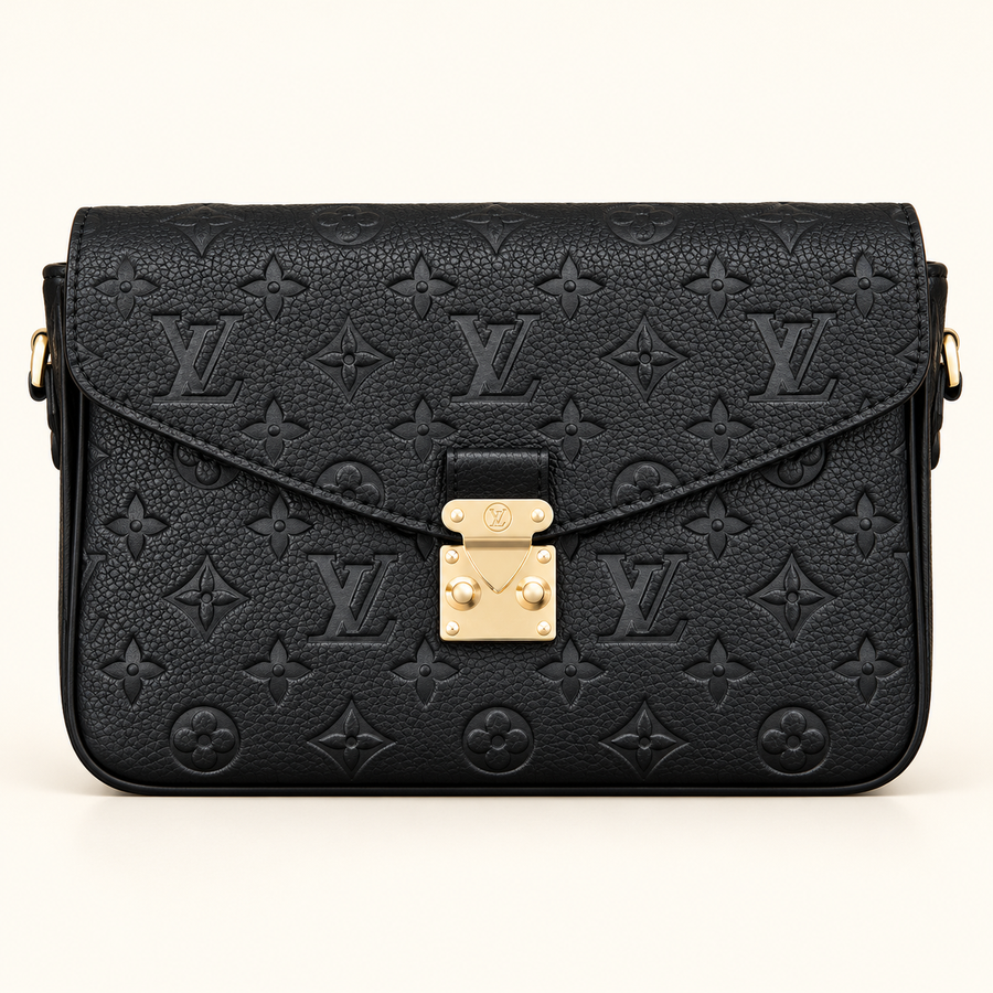 Sac chaîne compact — Noir en relief — studio