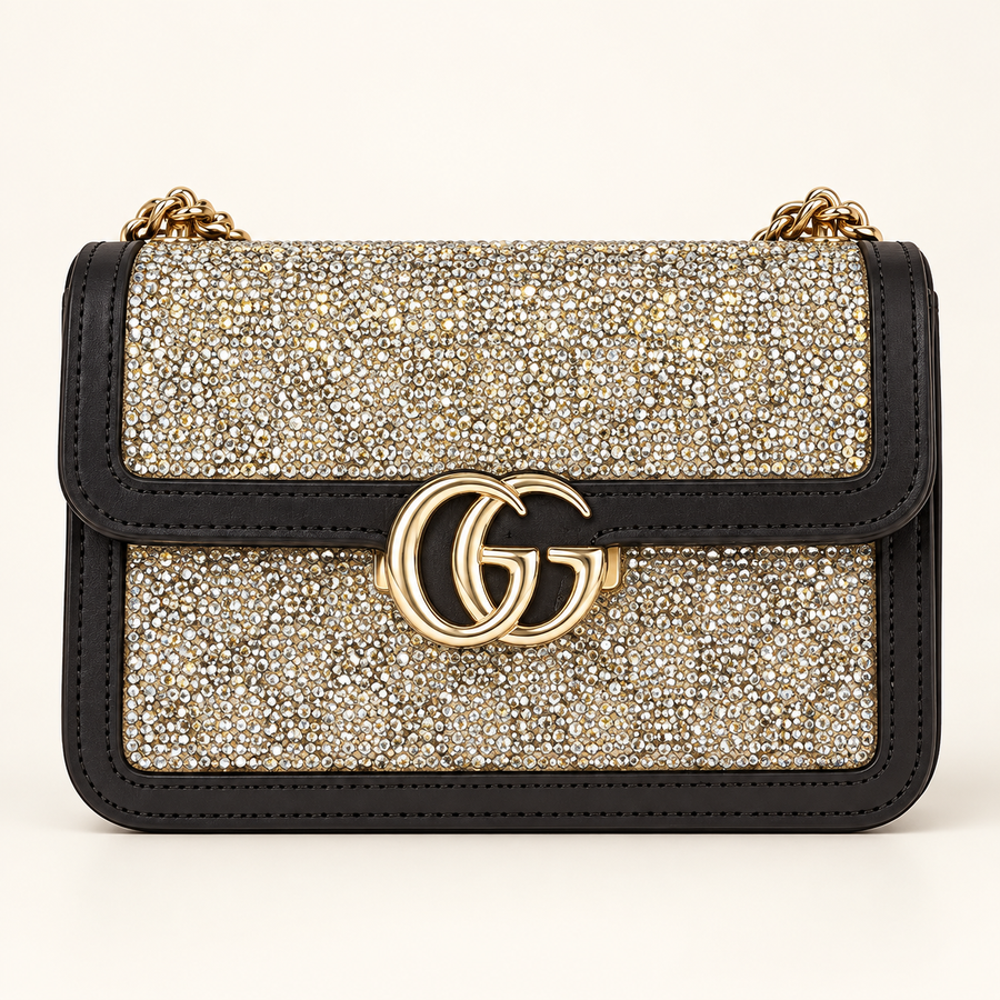 Sac rabat double G — Beige — mise en scène générée