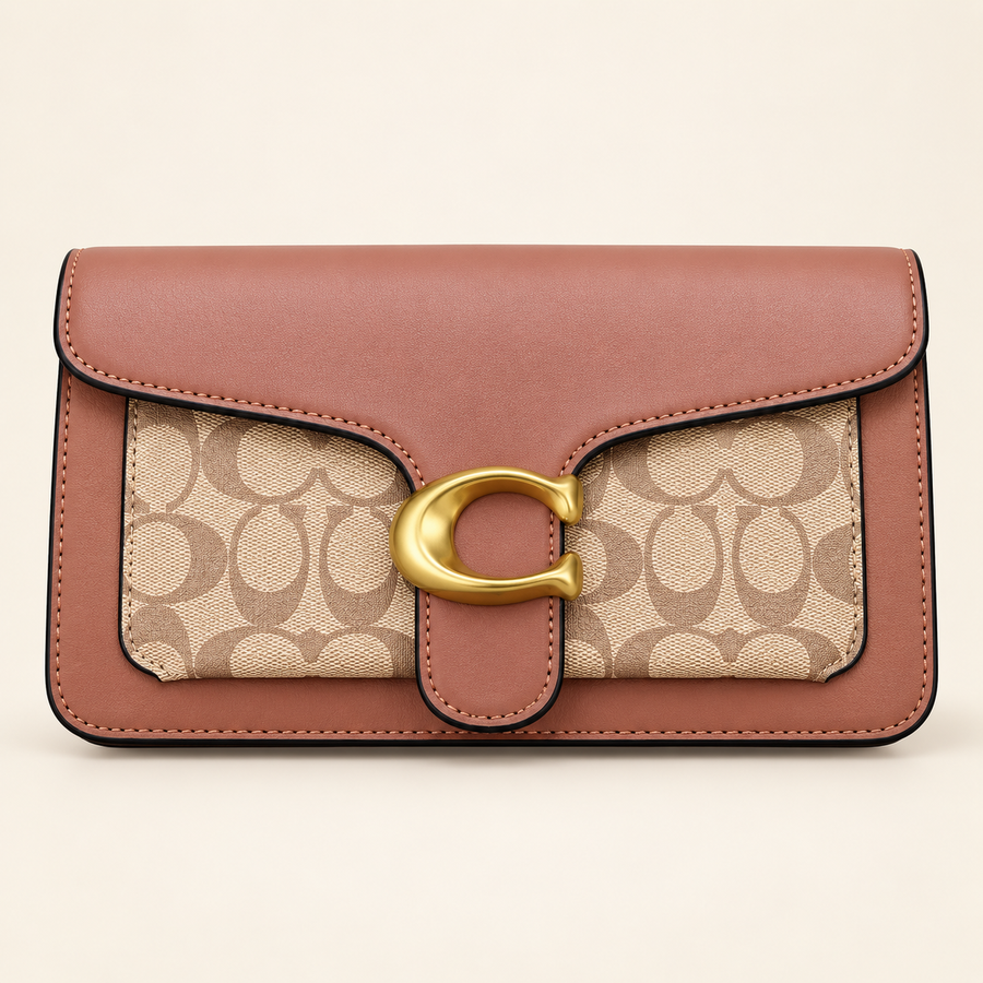 Sac rabat à boucle C — Rose — image studio générée